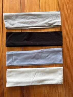 Everyday Stretch Headbands - Set of 4 (Black, Light Gray, Light Blue, Cream)
